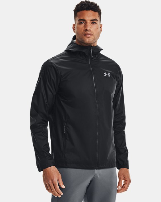 Men's UA Storm Forefront Rain Jacket in Black image number 0